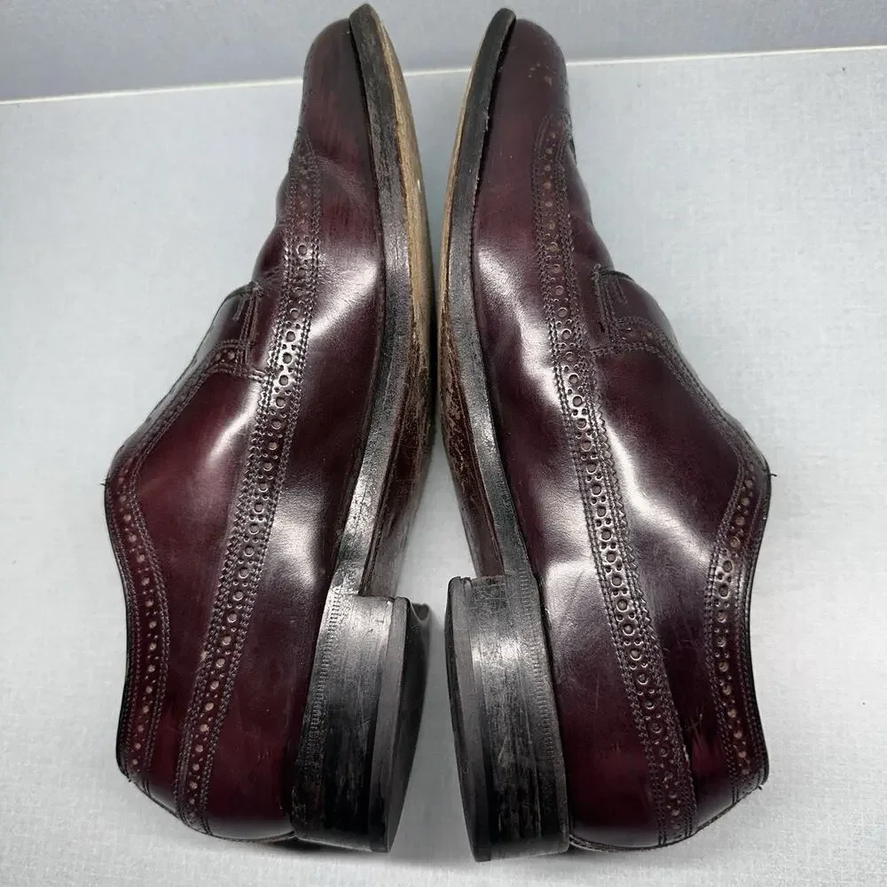 Men's Florsheim Imperial‎ Kenmoor Longwing Oxfords Dress Shoes SZ 7.5 D Burgundy